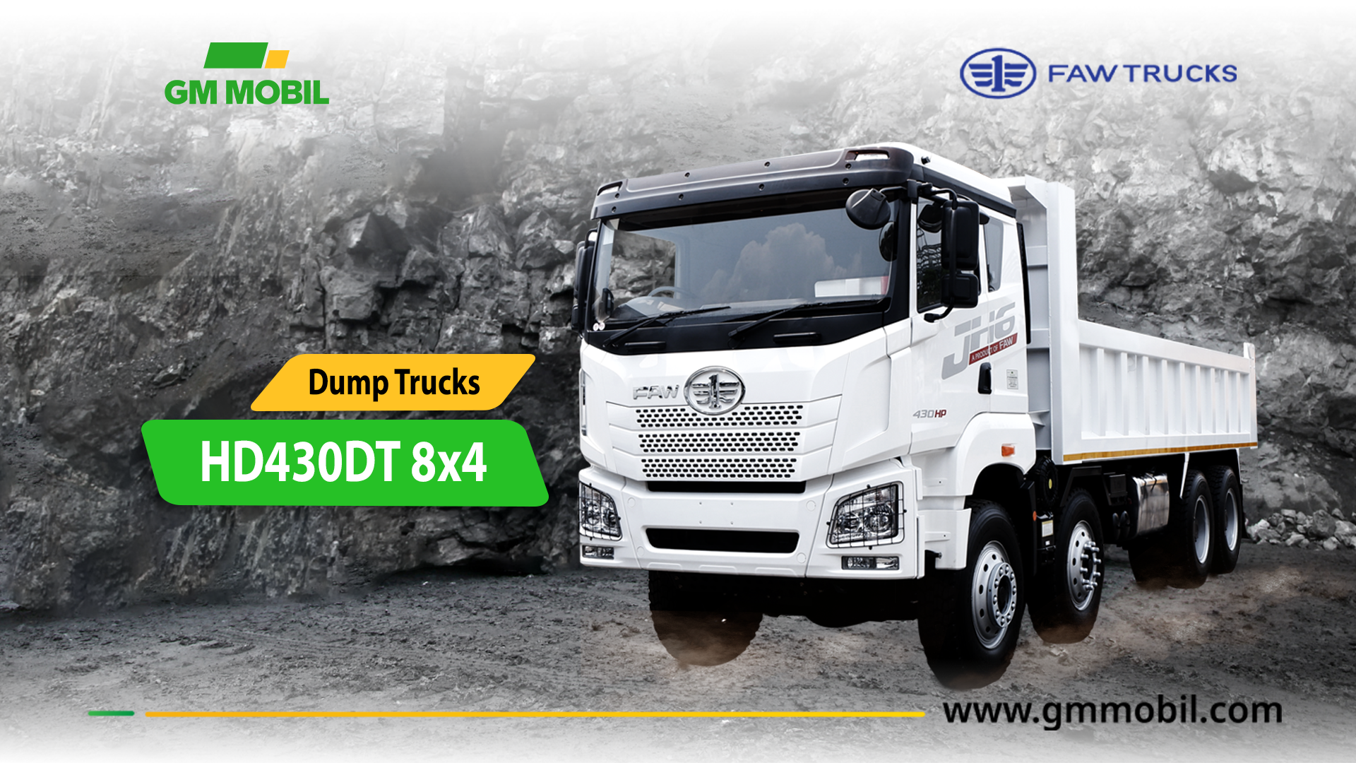 FAW HD430DT 8x4: Dump Truck Tambang Paling Tangguh