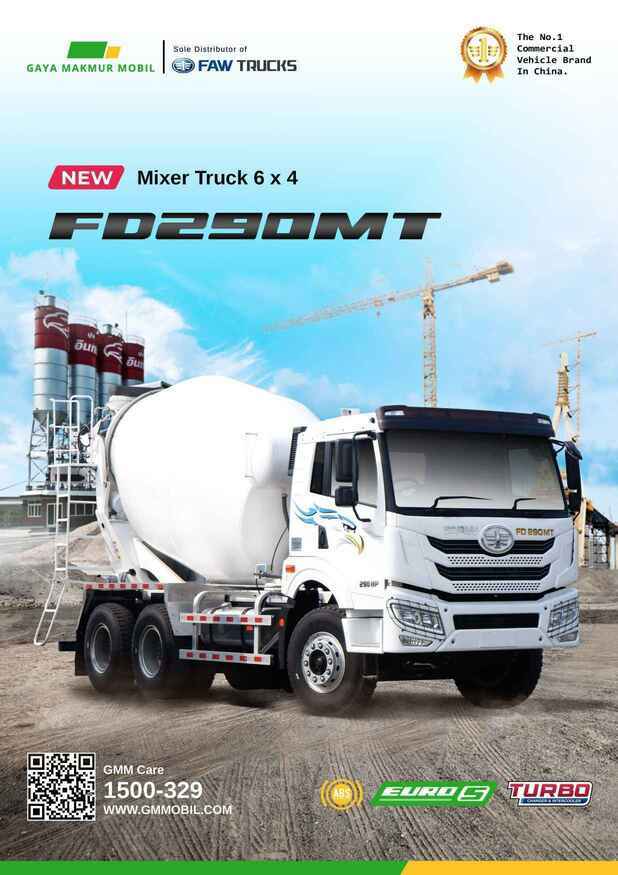 Truk Molen (Mixer Truck) Dari FAW - PT. Gaya Makmur Mobil