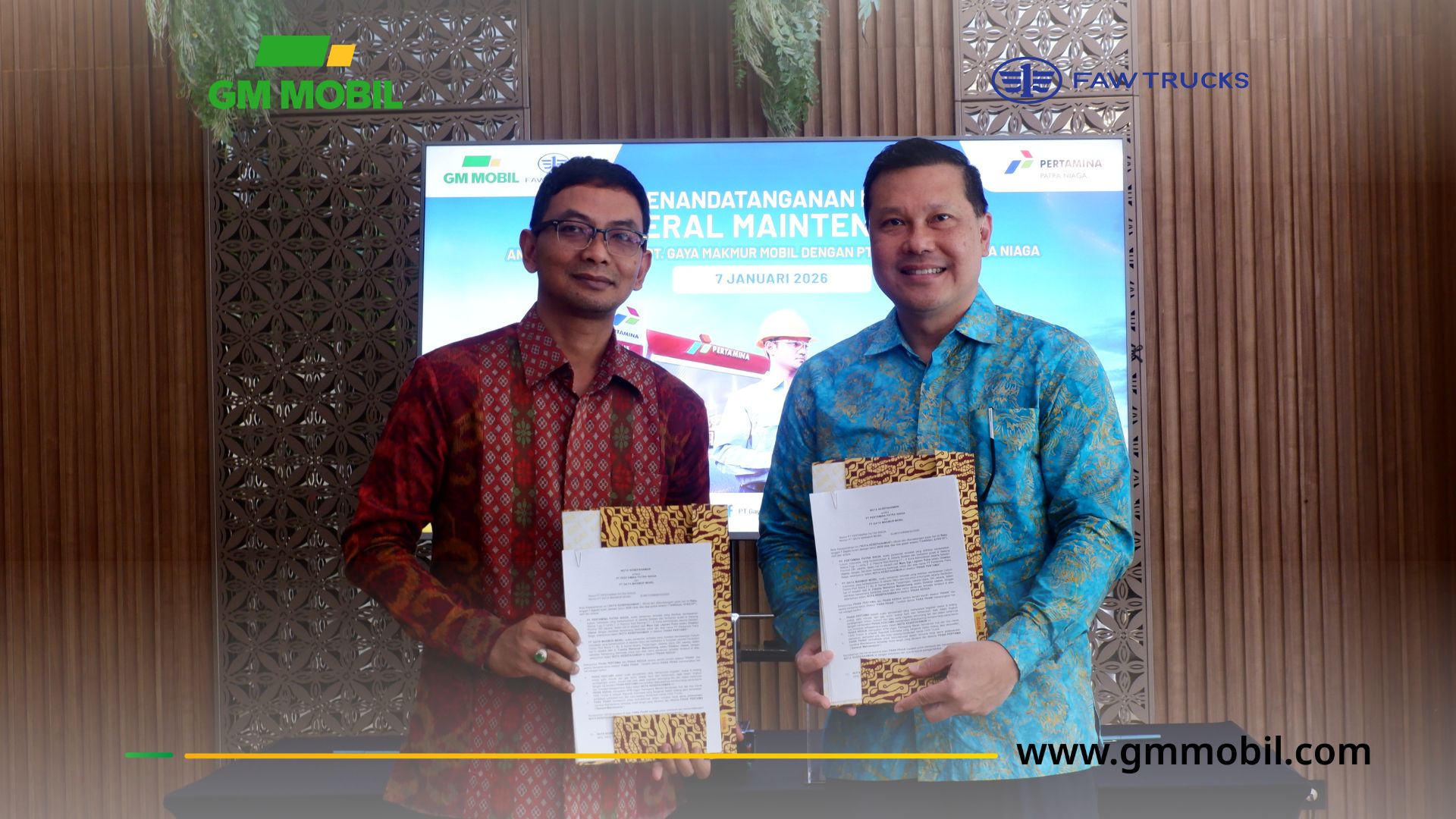 PT Pertamina Patra Niaga dan PT Gaya Makmur Mobil Tandatangani MoU General Maintenance