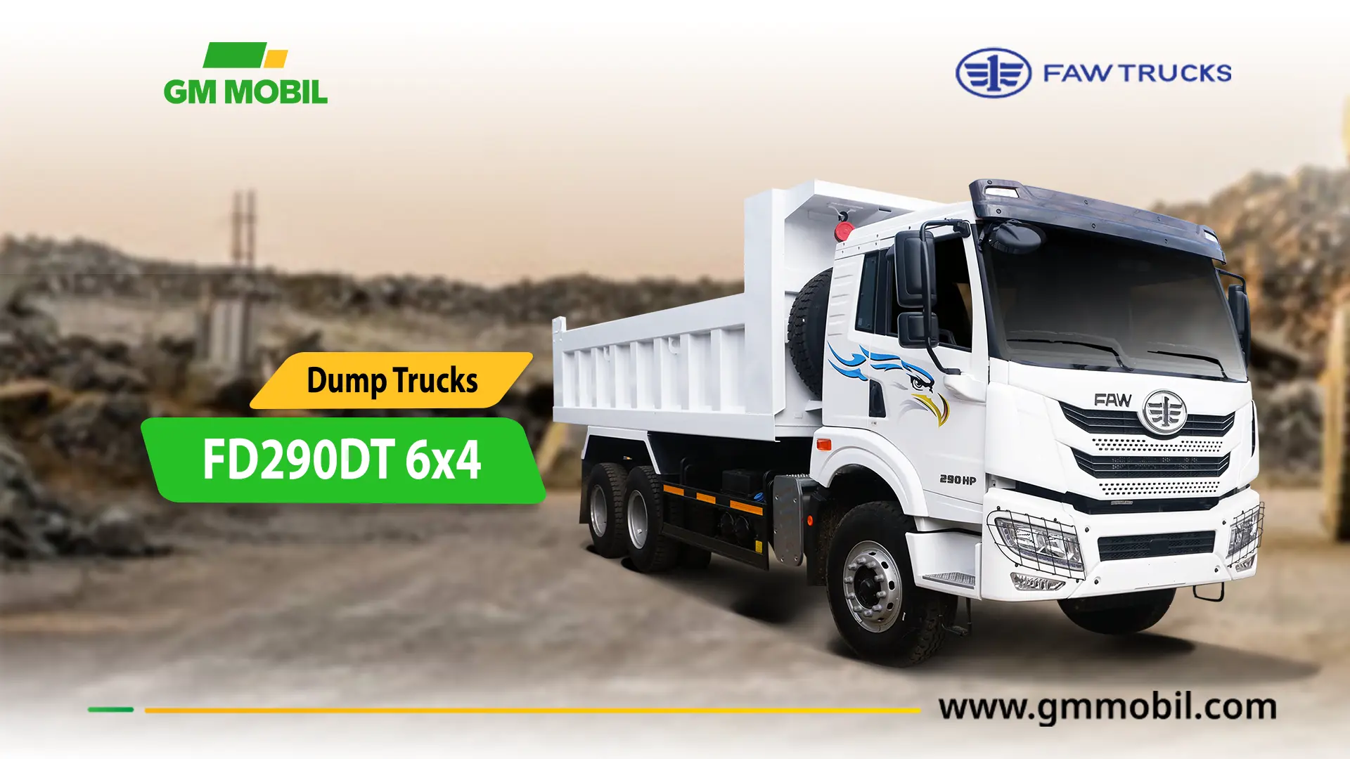 FD290DT 6x4 Solusi Dump Truck dengan Mobilitas Tinggi