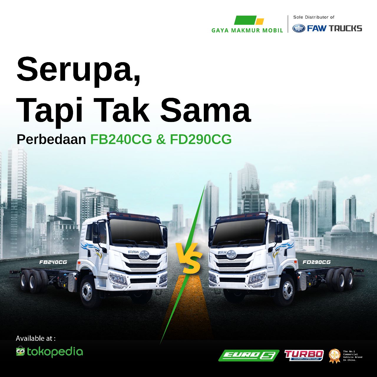 Perbedaan Unit Mobil Truk FAW FB240CG dan FD290CG Euro 5