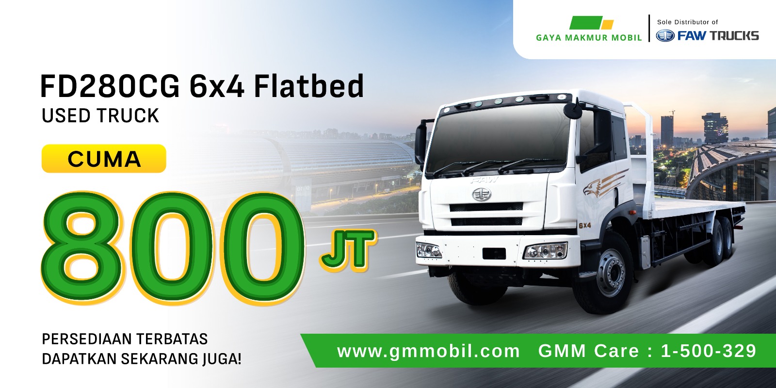FLATBED TRUCK FAW FD280CG HANYA 800 JUTA RUPIAH