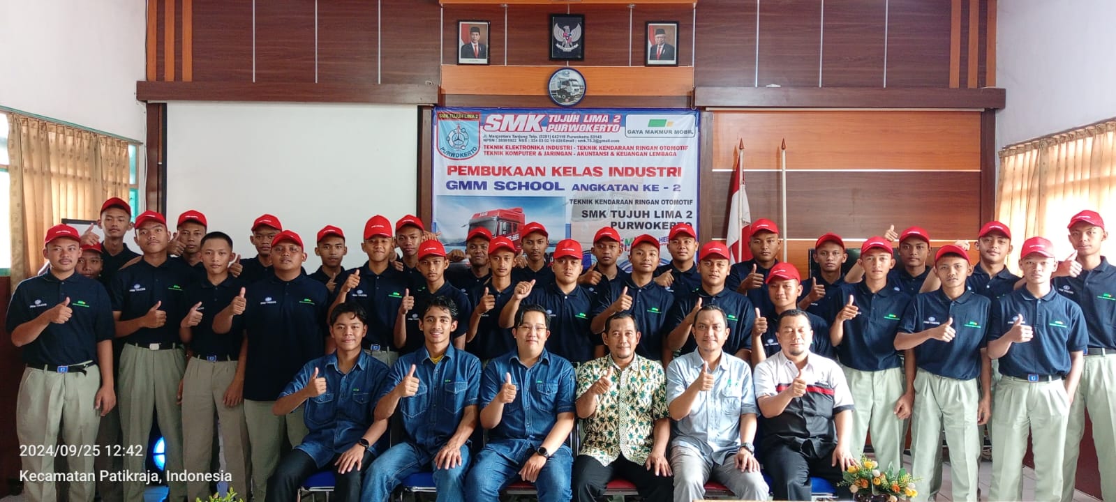 Peresmian Angkatan ke-2 Kelas Industri GMM School di SMK TUJUH LIMA 2 PURWOKERTO