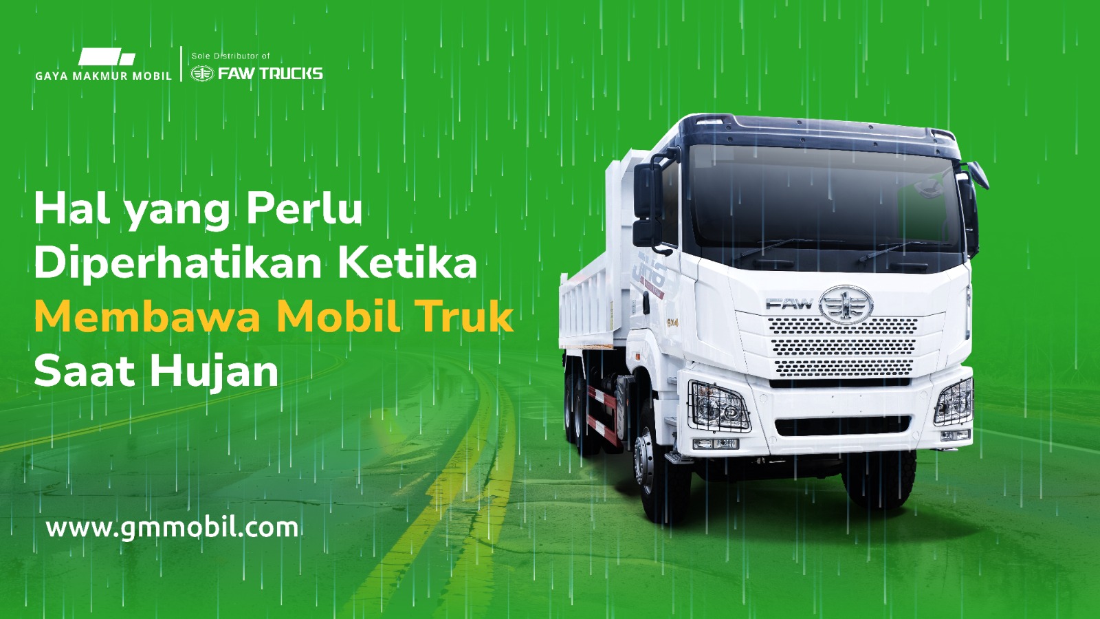 Hal yang Perlu Diperhatikan Ketika Membawa Mobil Truk Saat Hujan