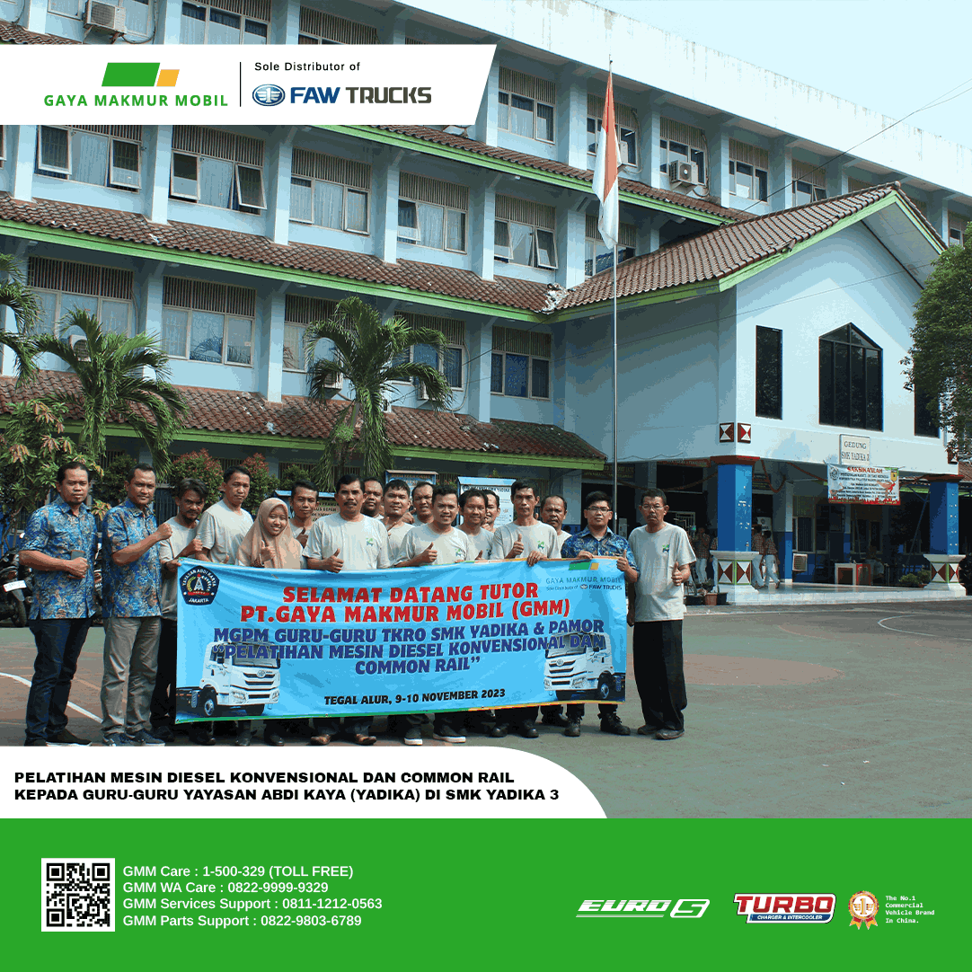 Pelatihan Mesin Diesel Konvensional dan Common Rail Kepada Guru-Guru Yayasan Abdi Kaya (Yadika) di SMK Yadika 3